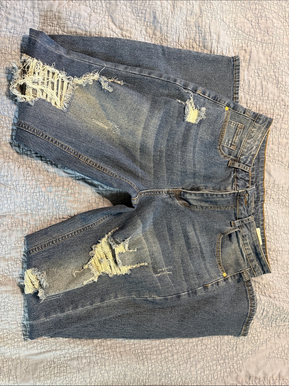 Women's Skinny Distressed Jeans - Blue